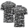 Maxcorners Custom Camo Black-Gray Sublimation Salute To Service Soccer Uniform Jersey LM2605