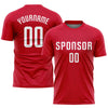 Maxcorners Custom Red White Elite Sublimation Soccer Uniform Jersey LM2605