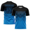 Maxcorners Custom Blue Black Sublimation Soccer Uniform Jersey LM2605