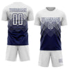 Maxcorners Custom Navy White Sublimation Soccer Uniform Jersey LM2605