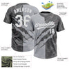 Maxcorners Custom Graffiti Pattern White Steel Gray-Gray 3D Scratch Two-Button Unisex Softball Jersey LM2605