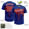 Maxcorners Custom Royal Red-White Dripping Splatter Paint Two-Button Unisex Softball Jersey LM2605