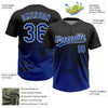 Maxcorners Custom Black Royal-White Gradient Style Twinkle Star Two-Button Unisex Softball Jersey LM2605