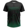 Maxcorners Custom Black Kelly Green Dallas City Edition Gradient Two-Button Unisex Softball Jersey LM2605