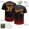 Maxcorners Custom Black Old Gold-Red San Francisco City Edition Gradient Two-Button Unisex Softball Jersey LM2605