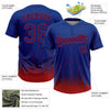 Maxcorners Custom Royal Red Philadelphia City Edition Gradient Two-Button Unisex Softball Jersey LM2605