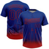 Maxcorners Custom Royal Red Chicago City Edition Gradient Two-Button Unisex Softball Jersey LM2605
