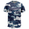 Maxcorners Custom Camo Navy-Gray Salute To Service Two-Button Unisex Softball Jersey LM2605