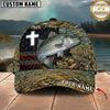 Maxcorners Faith Inspired Angler Custom Name Fishing Cap