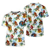 Maxcorners Tropical Bigfoot Surfing Fishing Beach Golf Shirt, Golf Tops For Women, Ladies Golf Shirts, Women’s Golf Apparel LM1507