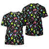 Maxcorners Neon Cocktail Party Pattern Golf Shirt, Women's Golf Shirt, Hawaiian Golf Shirt LM1507