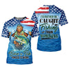 Maxcorners Born to Fish Forced to Work Bigfoot Fishing UPF Shirt – American Flag Fishing Shirt