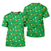 Maxcorners St Patrick's Day Pot Of Gold Leprechaun Hats Irish Flag Golf Tops For Men, Golf Gift For Men, Golf Shirts For Men