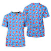 Maxcorners Santa Flamingo Pool Float Christmas Golf Shirt, Women's Golf Tops, Hawaiian Golf Shirt, Printed Golf Shirt LM1507