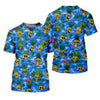 Maxcorners Pineapple Skull Golf Shirt, Tropical Island Volcano Pattern, Golf Shirt For Women LM1507