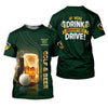 Maxcorners If You Drink Definitely Drive Golf And Beer St Patrick's Day Green Golf Shirts For Men, Golf Gift For Men