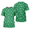 Maxcorners Leprechaun Hat Shamrock Beer Seamless Pattern St. Patrick’s Day Golf Shirt, Polo Shirts For Men, Golf Shirts For Men