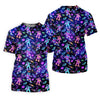 Maxcorners Neon Astronaut Skateboarding Galaxy Polo Shirt, Women’s Golf Polo, Golf Shirts For Women, Printed Golf Shirt LM1507