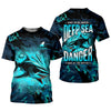 Maxcorners Hunt or Be Hunted Deep Sea Danger Performance Fishing Shirts, Fishing Gifts For Men, Men's Fishing Shirt