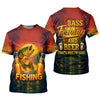 Maxcorners Bass Fishing And Beer That's Why I'm Here SPF Shirt For Men, Fishing Gifts For Men, Custom Fishing Shirts