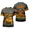 Maxcorners The Bass Are Calling And I Must Go Largemouth Bass Fishing SPF Shirt For Men, Funny Fishing Shirt