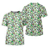 Maxcorners Leopard Pattern St Patrick's Day Shamrock Golf Shirt, Fun Golf Shirts For Men, Polo Shirts For Men