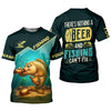 Maxcorners There's Nothing A Beer And Fishing Can't Fix SPF Shirt For Men, Gift For Fisherman, Largemouth Bass Fishing