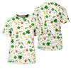 Maxcorners St Patrick's Day Beer Golden Horseshoes Shamrock Golf Shirt, Women's Golf Tops, Ladies Golf Polos