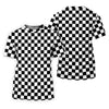 Maxcorners Black White Checkerboard Racing Pattern Golf Shirt, Ladies Golf Shirts, Golf Polo For Women, Performance Golf Shirt LM1507