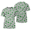 Maxcorners Lucky Four Leaf Clover Leopard Pattern St Patrick's Day Golf Shirt, Women's Golf Tops, Ladies Golf Shirts