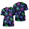Maxcorners Neon Sea Turtle Ocean Pattern Hawaiian Golf Polo Shirt, Women’s Golf Polo, Ladies Golf Shirts LM1507