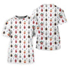 Maxcorners Abstract Peach Botanical Pattern Golf Shirt, Ladies Golf Shirts, Women’s Golf Apparel LM1507