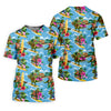 Maxcorners Hawaiian T Rex Surfboard Beach Hawaiian Golf Shirt, Golf Polo For Women, Printed Golf Shirt LM1507