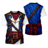 Maxcorners Caribbean Pirate Golf Shirt, Classic Buccaneer Captain Uniform, Golf Shirt For Women LM1507