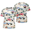 Maxcorners Tropical Border Collie Beach Hawaiian Golf Polo Shirt, Ladies Golf Shirt, Womens Golf Tops LM1507
