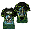 Maxcorners Basshole Funny Fishing Shirt, Camouflage Fishing Shirts, SPF Shirt For Men, Hooded Fishing Shirt