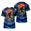 Maxcorners Tie Dye Bigfoot Fishing Forest Golf Shirt, Women’s Golf Apparel, Golf Tops For Women LM1507