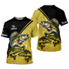 Maxcorners Personalized Walleye Fishing UPF Shirt, Fishing Long Sleeve Shirt, Fishing Shirt For Men