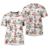 Maxcorners Funny Tropical Santa Christmas Golf Shirt, Women's Golf Tops, Hawaiian Golf Shirt, Printed Golf Shirt LM1507