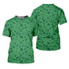 Maxcorners Dark Green Golf Items Seamless Pattern St. Patrick’s Day Shamrock Golf Shirt, Women's Golf Tops, Ladies Golf Polos