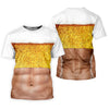 Maxcorners Bubbly Beer Foam Faux Abs Sleeveless Crop Golf Shirt, Golf Tops For Women, Ladies Golf Top LM1507