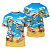 Maxcorners Santa Claus Summer Beach Party Golf Shirt, Golf Polo For Women, Christmas Golf Shirt LM1507
