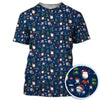 Maxcorners Funny Christmas Golf Shirt, Pattern Golf Polos For Men, Xmas Golf Shirt For Golfers