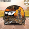 Maxcorners Deer Hunting Buck Sunset Woodland Camo Personalized Name Unisex 3D Cap