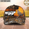 Maxcorners Deer Hunting Buck Sunset Woodland Camo Personalized Name Unisex 3D Cap