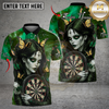 Maxcorners Darts Gothic Butterfly Girl Multicolor Options Personalized Name, Team Name 3D Shirt (4 Colors)