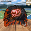 Maxcorners Pickleball Cap Blue Lightning Paddle and Ball Design Multi Options Personalized Name 3D Cap