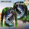 Maxcorners Fishing Neon Green Flame Thunder Multicolor Options Personalized Name, Team Name 3D (12 Fish Species)