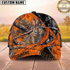 Maxcorners Hunting Orange Camo Graphic Multi Options Personalized Name 3D Cap