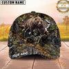 Maxcorners Bow Hunting Cap Skeleton Archer Whitetail Deer Woodland Camo Design Multi Options Personalized Name 3D Cap